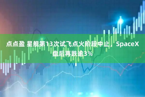 点点盈 星舰第13次试飞点火阶段中止，SpaceX盘后再跌逾3%